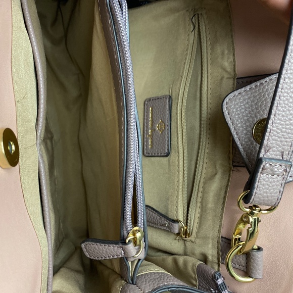 Nanette Lepore Mandie Convertible Satchel Pink purple purse crossbody handbag - Picture 5 of 11